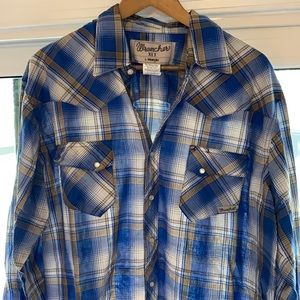 Button Pearl Snap Long Sleeve Shirt